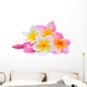 Multi-colored Frangipani Plumeria Flowers Wall Decal