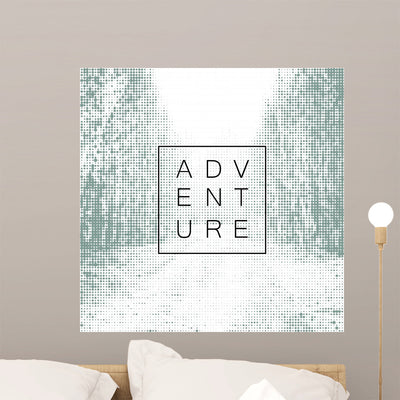 Adventure Poster Design Yemplate Wall Mural shown on a wall