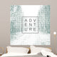 Adventure poster design yemplate. Halftone background with road Wall Mural