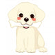 Cute dog puppy labrador holding big bone with mouth Wall Decal