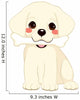 Cute dog puppy labrador holding big bone with mouth Wall Decal