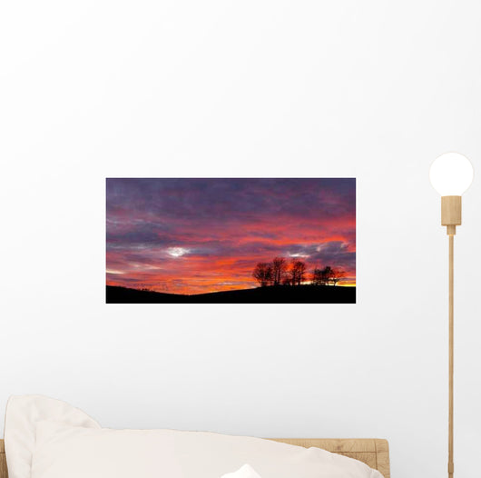 Sunset  Landscape Profile Wall Decal