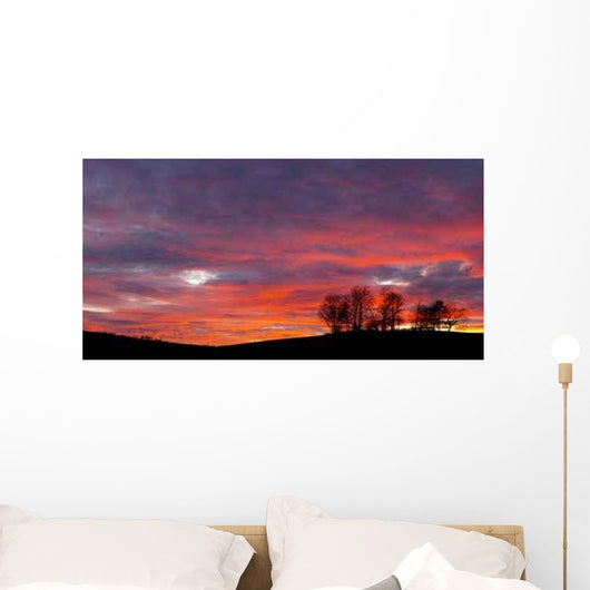 Sunset  Landscape Profile Wall Decal