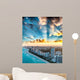 Miami Beach Sunset Aerial Wall Decal