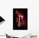 Fiery Motorcycle Wall Decal