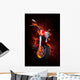 Fiery Motorcycle Wall Decal