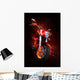 Fiery Motorcycle Wall Decal
