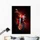 Fiery Motorcycle Wall Decal