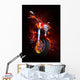 Fiery Motorcycle Wall Decal