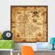 Vector Pirate Treasure Map Wall Mural