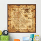 Vector Pirate Treasure Map Wall Mural