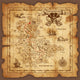 Vector Pirate Treasure Map Wall Mural