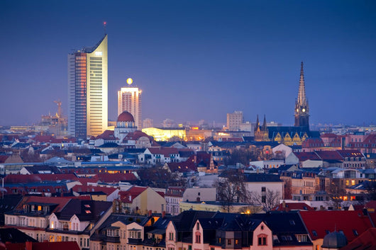 leipzig skyline at night Wall Mural