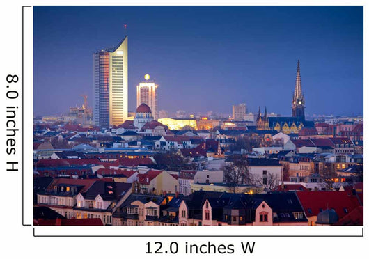 leipzig skyline at night Wall Mural