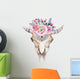 Watercolor Floral Cow Skull Wall Decal