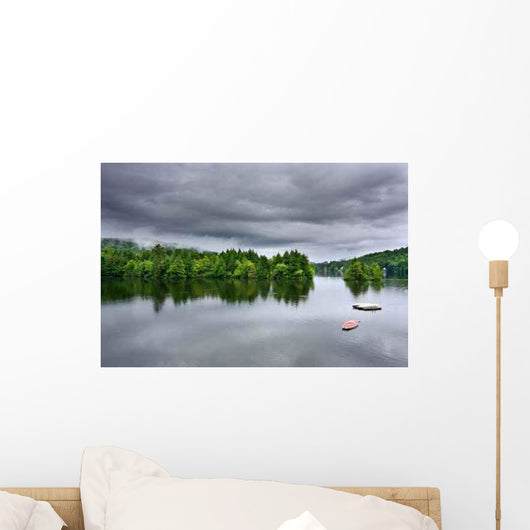 Stormy Lake Scene Wall Decal