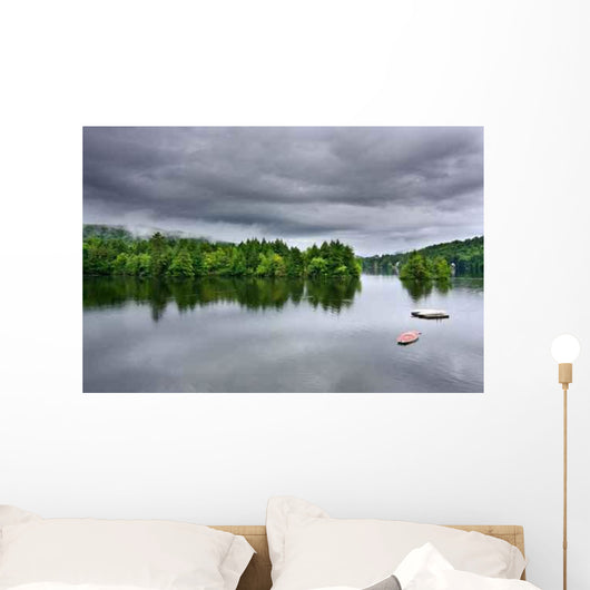 Stormy Lake Scene Wall Decal