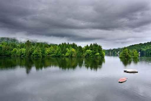 Stormy Lake Scene Wall Decal