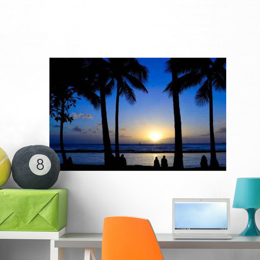 Sunset Waikiki Wall Decal
