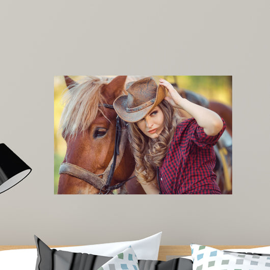 Horse and Fashion Cowgirl Wall Decal