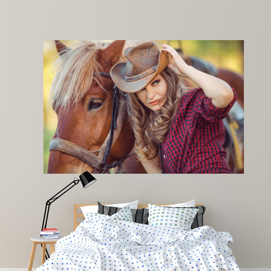 Horse and Fashion Cowgirl Wall Decal