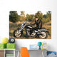 Brutal Male Motorcycle Rider Wall Decal