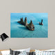 Reynisdrangar cliffs in the ocean, South Iceland Wall Mural