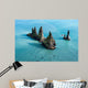 Reynisdrangar cliffs in the ocean, South Iceland Wall Mural