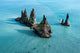 Reynisdrangar cliffs in the ocean, South Iceland Wall Mural