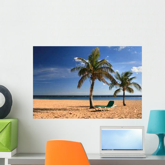 Tropical Beach Wall Decal Design 4