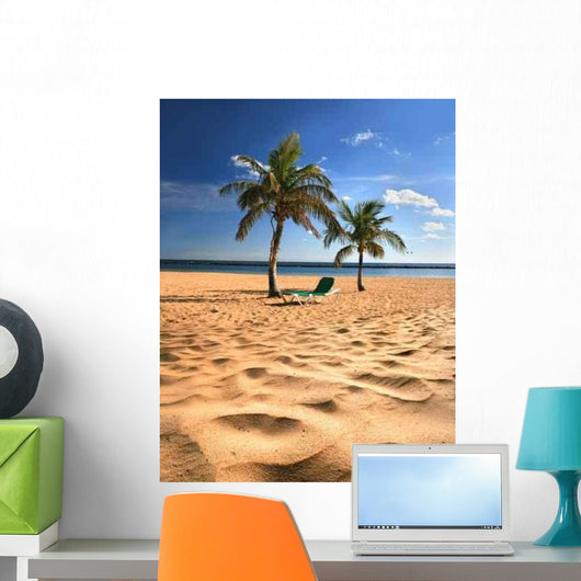 Tropical Beach Wall Decal Design 3