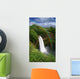 Waterfall in Kauai Hawaii With Rainbow Wall Mural