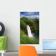 Waterfall in Kauai Hawaii With Rainbow Wall Mural