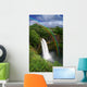 Waterfall in Kauai Hawaii With Rainbow Wall Mural