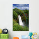 Waterfall in Kauai Hawaii With Rainbow Wall Mural