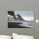 Stokksnes Peninsula landscape, Vestrahorn mountains and black sand ocean coast line, Iceland Wall Mural
