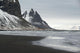 Stokksnes Peninsula landscape, Vestrahorn mountains and black sand ocean coast line, Iceland Wall Mural