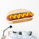 hotdog sandwich with yellow mustard sauce Wall Decal