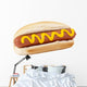 hotdog sandwich with yellow mustard sauce Wall Decal