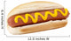 hotdog sandwich with yellow mustard sauce Wall Decal