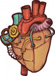 Steampunk Anatomical Heart Wall Decal