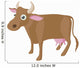 Brown cow icon, cartoon style  Wall Decal