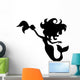 Friendly Cartoon Mermaid Silhouette Wall Decal
