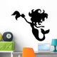 Friendly Cartoon Mermaid Silhouette Wall Decal
