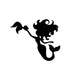 Friendly Cartoon Mermaid Silhouette Wall Decal
