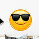 Smiling emoticon with sunglasses Wall Decal