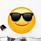 Smiling emoticon with sunglasses Wall Decal