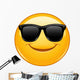 Smiling emoticon with sunglasses Wall Decal