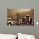 Miami City Skyline Stormy Wall Mural