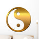 Yin and Yang textured gold Wall Decal